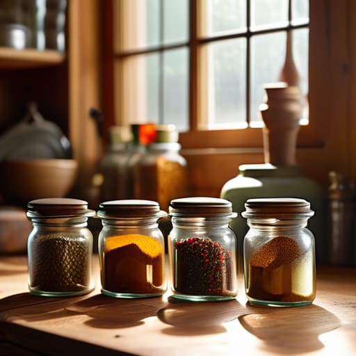 Curated Spice Blends in Vintage Jars