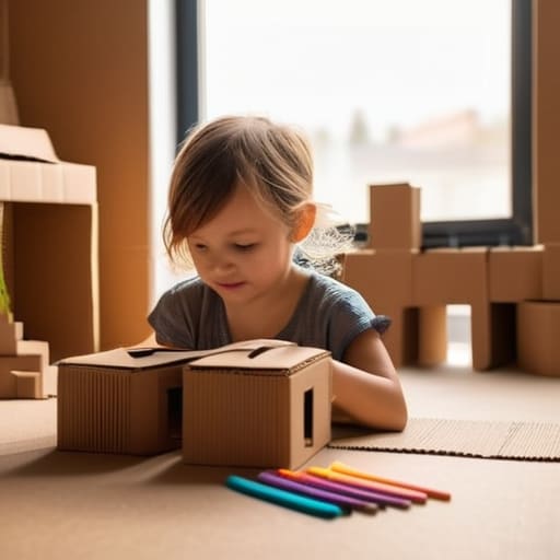 DIY Recycled Cardboard Kitchen Sets for kids.