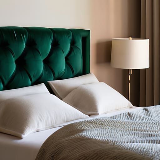 Velvet Elegance with a DIY Twist headboard.